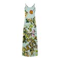 thumbnail image 4 of SMihono Robe d'Été Boho pour Femmes Grande Taille Robes d'Été pour Femmes Décontractées Boho Imprimées Cerceau Bretelles Plage Longue Maxi Robe avec Poches, 4 of 5