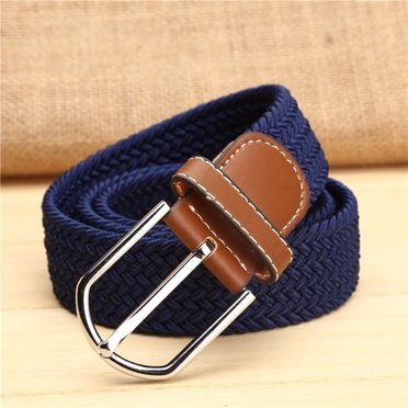 Ceinture Hommes Femmes Mode Ceinture de Taille Étroite Extensible Ceinture de Robe Ceinture de Pantalon Boucle de Ceinture Ceinture en Toile