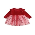 thumbnail image 1 of Baby Girls Long Sleeve O Neck Dot Print Tulle Patchwork Dresses, 1 of 9