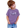 thumbnail image 4 of Chandail Court de Danse 2t Chandails à Manches Longues Filles Garçon et Fille Mode Décontractée Imprimé Col Rond Ample T-Shirt à Manches Courtes Haut, 4 of 4