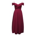 thumbnail image 1 of B91xZ Tenues d'Été pour Femmes Robe Maxi Élastique Taille Haute pour Invité de Mariage Soirée, RD1 L, 1 of 5