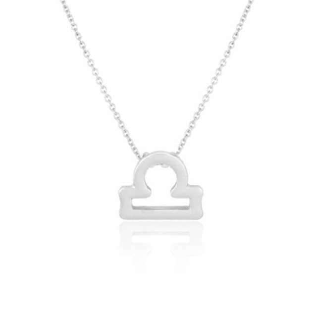 Constellation Theme Friendship Necklace Creative Comfortable Ins Exquisite Durable Rust-proof Lightweight Fashion Accessory Libra Silver
