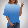thumbnail image 1 of Lolmot Blouses pour Femmes, T-shirt Imprimé Mode Manches Courtes Blouse Col Rond Hauts Décontractés, 1 of 5