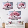thumbnail image 4 of Designart Trees Oversized framed wall art decor, Tree black framed wall art, Spring Awakening Pink Tree Serenade I , Pink Traditional black framed wall art, 32x16 inches black frame, 4 of 5