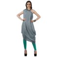 thumbnail image 1 of Moomaya Robe Kurti à une Épaule Imprimée pour Femme, Sans Manches, à Col Bénitier, Style Bohème, Tenue de Soirée de Designer, 1 of 7