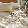 thumbnail image 2 of Bedding Duvet Cover Set Washed Cotton Linen Like Textu Breathable Durable Soft Comfy (Tannish Linen Grey Queen), 2 of 9