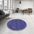 thumbnail image 4 of Ahgly Company Machine Washable Indoor Rectangle Transitional Denim Dark Blue Area Rugs, 5' x 8', 4 of 7