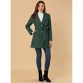 thumbnail image 3 of INSPIRE CHIC Manteau Trench Long pour Femme, Mignon, à Col Rabattu, à Simple Boutonnage, avec Ceinture, 3 of 6