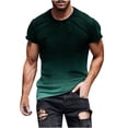 thumbnail image 2 of cllios T-Shirts Graphiques pour Hommes Grande Taille Décontractés Teinture sur Nœuds Dégradé Imprimé Manches Courtes Chemises Coupe Régulière Col Rond Décontracté Chandails d'Entraînement Gym T-Shirt Muscle Hauts, 2 of 5
