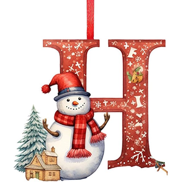 Christmas Ornaments 26 Letters Christmas Tree Decoration Pendant Christmas Tree Ornaments Personalized DIY Christmas Ornaments Decoration Xmas Tree Hanging Decor Christmas Tree Decorations