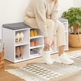 thumbnail image 2 of Boutique Home Dual-Use Shoe Bench with Storage Cabinet and Padded Seat, 2 of 7