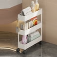 thumbnail image 2 of Laundry Room Organizer Slim Rolling Organizer Bathroom Laundry Narrow Wheels Laundry Room Shelves, 2 of 6