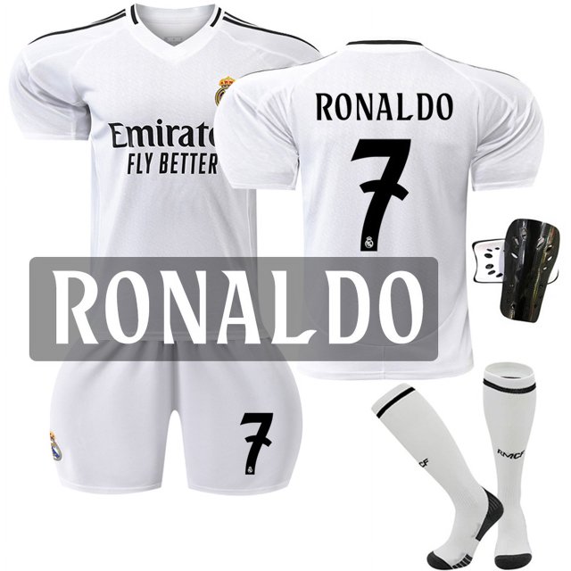 Garçons Filles Enfants RONALDO 7# KROOS 8# BELLINGHAM 5# MBAPPE 9# Maillot de Soccer Soccer