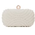 thumbnail image 2 of Sacs Pochette à Perles Blanches pour Femmes Mariage Mariée Sac de Soirée à Perles Pochette de Fête Portefeuille Fourre-Tout Sac à Main, 2 of 20