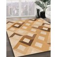 thumbnail image 3 of Ahgly Tapis Rond Lavable en Machine Intérieur Transitionnel Orange, 3 Pieds Rond, 3 of 7