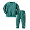 thumbnail image 1 of Ensemble de Chandail en Molleton Décontracté pour Garçons 2 Pcs Ensemble de Survêtement Automne pour Filles Tout-Petits Tenue de Printemps Automne Col Rond, 1 of 9