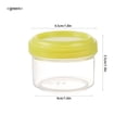 thumbnail image 2 of Salad Dressing Container to Go, Small Condiment Containers with Lids for Lunch Bento Box, Reusable Plastic Snack Jars, Transparent Food Containers, Colorful Sauce Cups, Dishwasher Safe, 4 Pcs, 2 of 8