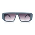thumbnail image 4 of Womens Mod Flat Top Square Rectangle Beveled Diamond Cut Arm Plastic Sunglasses Blue - Purple, 4 of 7