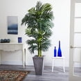 thumbnail image 2 of Nearly Natural 9769 7 in. Golden Cane Artificial Palm Tree in Cement Planter, 2 of 3