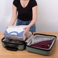 thumbnail image 3 of 3-Piece Hardside Luggage Set. Suitcase Set with wheels: Carry On Luggage and two packing cubes, 3 of 10