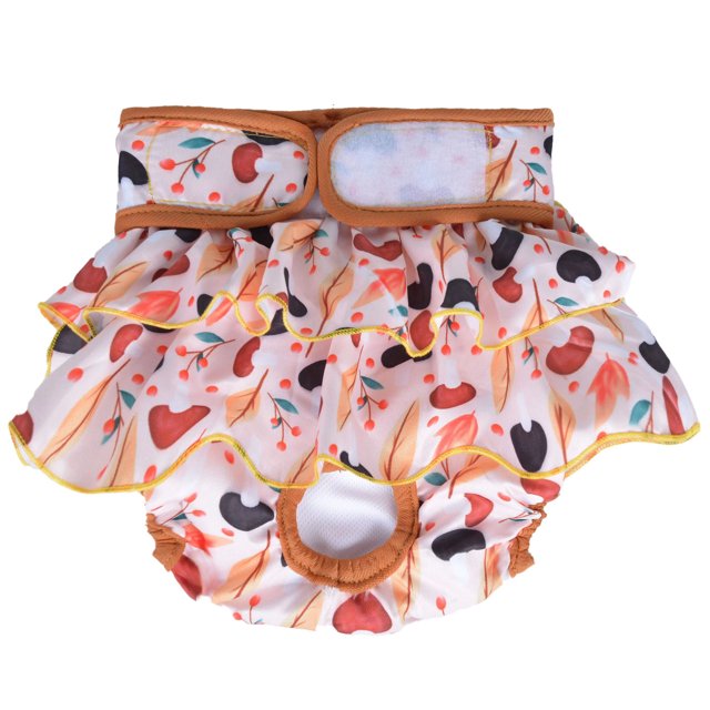 Washable Dog Diapers, Highly Absorbent Dog Diapers for Female Dogs, Dog Dresses for Dogs in Heat, Period, Incontinence, or Excitable Urination (X-Small, Mushroom