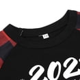 thumbnail image 4 of Kmbangi Christmas Family Pajamas Set, Plaid Letter Print Tops+Pants/Romper, 4 of 8
