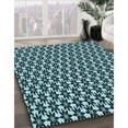 thumbnail image 3 of Ahgly Company Machine Washable Indoor Square Transitional Blue Lagoon Blue Area Rugs, 8' Square, 3 of 7