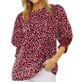 thumbnail image 1 of SMihono Hauts pour Femmes Été Chic Décontracté Mode Col Rond Manches Courtes Aguichant Haut Blouse T-shirt Oversize pour Femmes 2023, 1 of 6