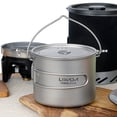 thumbnail image 1 of Lixada Pot Léger en Titane 750 ml avec Spork Pliable pour Camping, Randonnée, Backpacking, Pique-Nique en Plein Air, 1 of 7