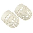 thumbnail image 2 of 2pcs Breathable Cap Filter Pipe Air Duct Guard Mesh Vent Cover Hood White PVC, 2 of 8