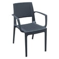 thumbnail image 1 of Compamia Capri Patio Dining Arm Chair in Dark Gray, 1 of 11