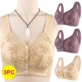 thumbnail image 3 of RKSTN 2PC Push up Bra for Women Comfortable Lace Breathable Floral Printed Bra No Rims Full Figure Underwire Plus Size Bra for Large Bust, 3 of 8
