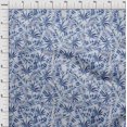 thumbnail image 4 of oneOone Cotton Silk Blue Fabric Tropical Leaf With Abstract Texture Sewing Craft Projects Fabric Prints By Yard 42 Inch Wide, 4 of 4