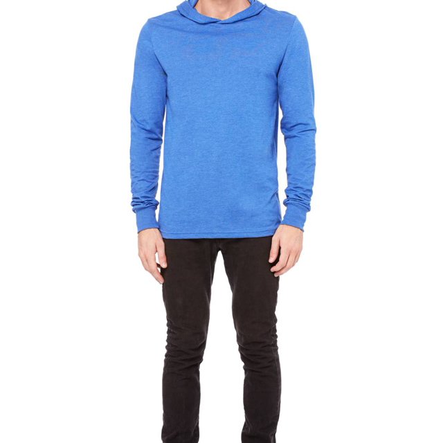 Gravity Threads Chandail à Capuchon à Manches Longues pour Homme, Bleu Royal Chiné S