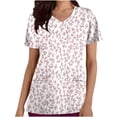 thumbnail image 1 of Pisexur Womens Scrub Tops Boasting Colorful Floral Prints Along With Short Sleeve Scrub Tops Suitable for Nursing Uniforms With Convenient Pockets, 1 of 4