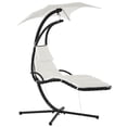 thumbnail image 1 of Outsunny Chaise Hamac d'Extérieur avec Support, Blanc Crème, 1 of 10