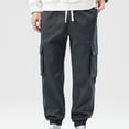 thumbnail image 2 of Dagugfen Pantalon Cargo pour Hommes à Cordon, Taille Élastique, Ample, Décontracté, Plein Air, Escalade, Randonnée, Pantalon à Multiples Poches, 2 of 8