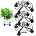 thumbnail image 1 of Sentmoon Pot Stand for Plants Indoor Roller Rolling Board Diameter Round Flower Pot Saucer with 4 Rollers Flower Rolle Load Capacity for Outdoor/Indoor, 1 of 9