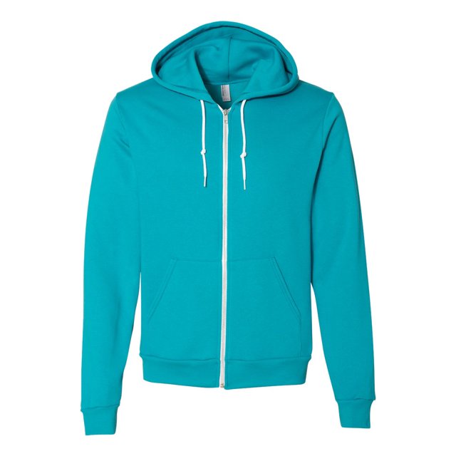 American Apparel Sweat à Capuche Zippé en Polaire Flex Unisexe, TTP, Vert Sirène