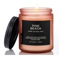 thumbnail image 1 of M&SENSE Pink Beach Sands Natural Soy Candle, Pineapple & Coconut Scented Candles for Women & Men, 7.05oz 50 Hours Non Toxic Candle Romantic Fragrance Gifts for Couples, 1 of 8