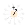 thumbnail image 2 of Elodie Round Ball Wall Clock Quiet Mid Century for Living Room Kitchen Decor Clocks White Ball, 2 of 8
