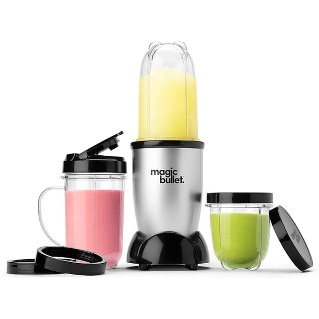 Magic Bullet Mélangeur Personnel, Ensemble de 11 Pcs (Argent)