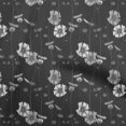 thumbnail image 1 of oneOone Tissu Polyester Spandex Gris Floral Rétro Matériel de Robe Tissu Imprimé Tissu au Mètre 56 Pouces de Large, 1 of 5