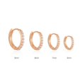 thumbnail image 3 of S925 Sterling Silver Women's Shinny Hoop Earrings, 3 of 9