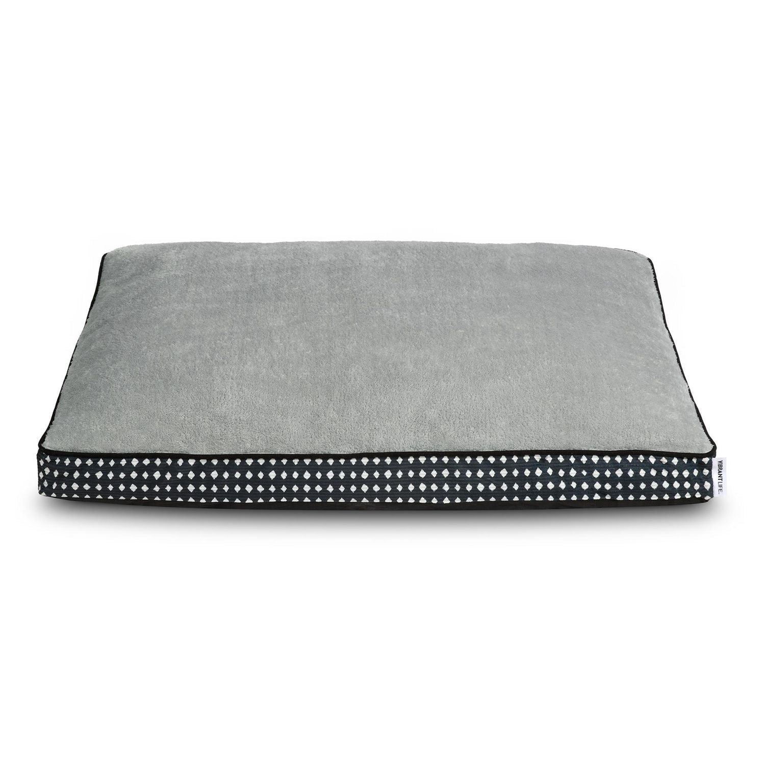 Vibrant Life Deluxe Gusset Pet Bed, Blue Diamond