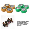 thumbnail image 3 of Baohd 4x 26.5mm Racing Tire Metal Wheel Rim For 1/28 Wltoys K969 K979 K989 Metal Upgraded Color silver+gold, 3 of 6