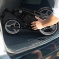 thumbnail image 4 of Gymax Chariot de Golf Pliable à 3 Roues à Pousser et Tirer avec Poignée Réglable Gris, 4 of 10