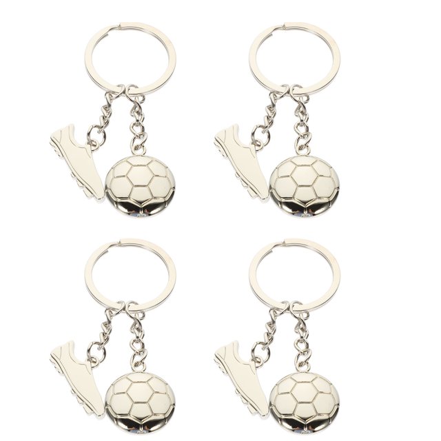 Porte-clés Ballon de Soccer 4 Pcs, Espadrilles de Soccer, Porte-Clés, Articles de Fête Sportifs