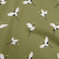 thumbnail image 1 of oneOone Rayon Olive Green Fabric Bird Sewing Craft Projects Fabric Prints By Yard 56 Inch Wide, 1 of 4