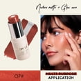 thumbnail image 1 of Summer Savings Clearance! Gspmoly Blush Makeup, Two Color Blush Sandwich Blush Sticklips and Cheeksnatural Makeup Holding Highlighting Gradual Rouge Blush Balm Cream Blush, 1 of 3